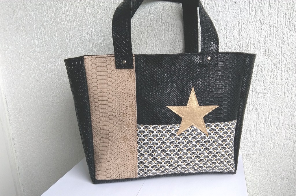 Sac cabas etoile or eventails