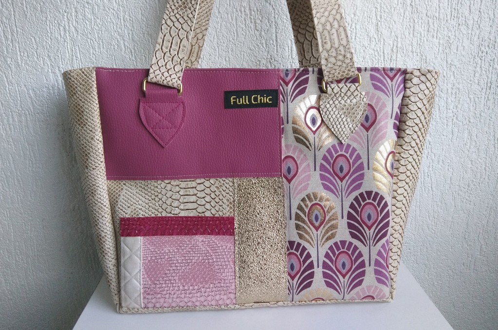 sac patch rose paon