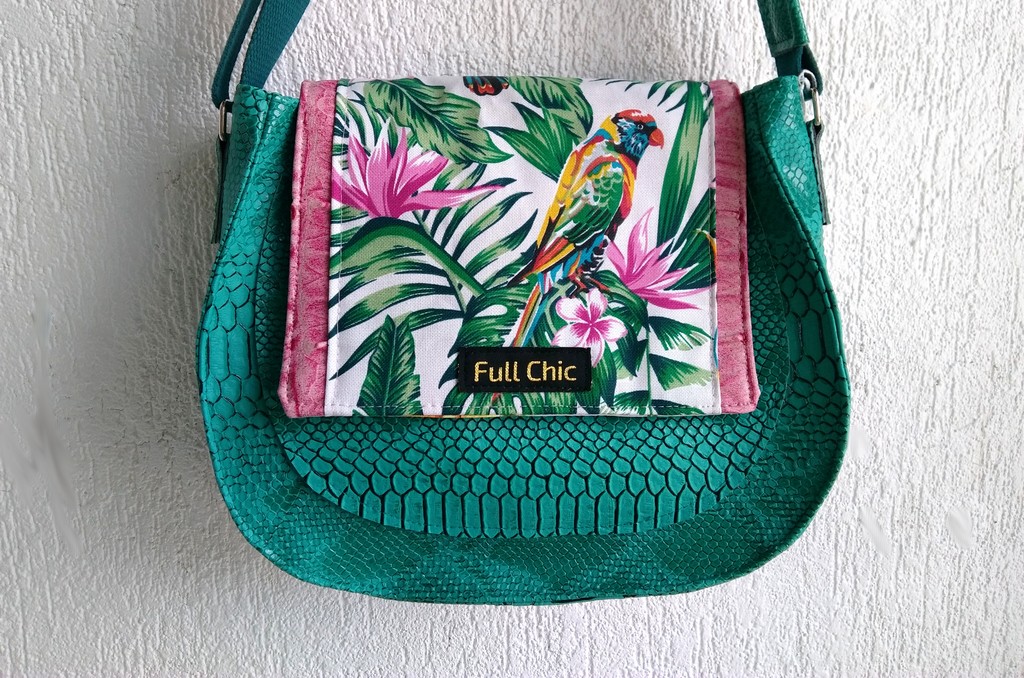 sac besace emeraude tropical