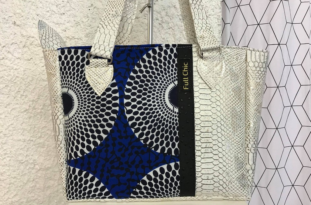sac blanc wax rond bleu roy