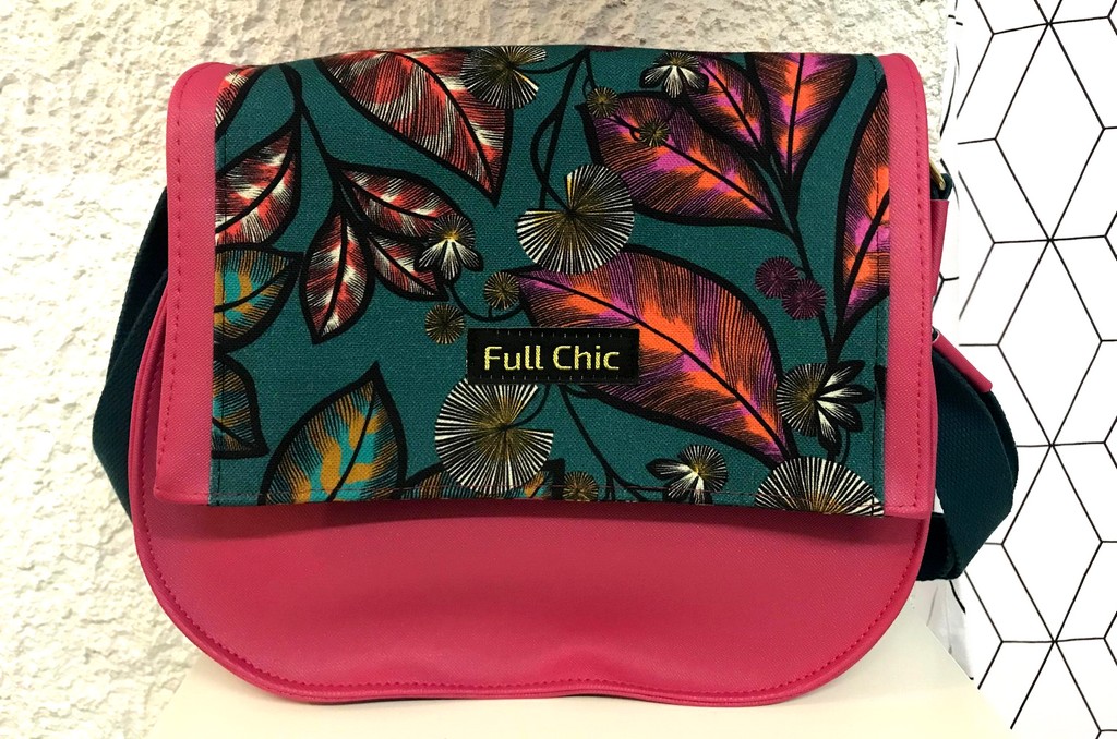besace fuchsia fleurs v