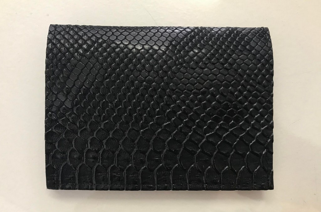 Porte Papiers croco noir
